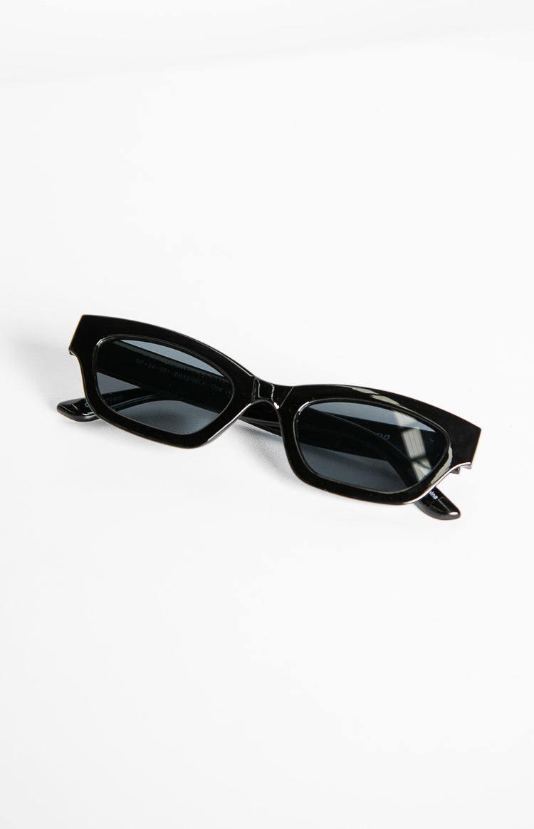 Black Slimline Sunglasses — 2