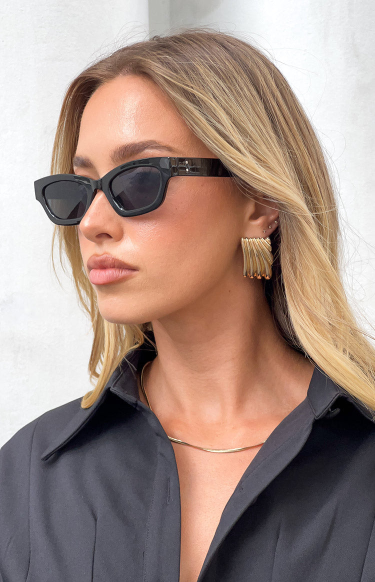 Black Slimline Sunglasses — 4