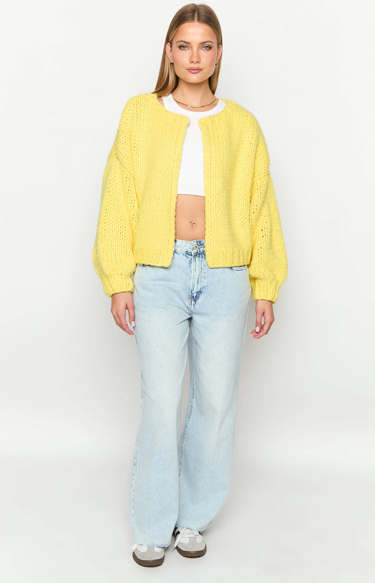 Bad Habits Yellow Knit Cardigan — 4
