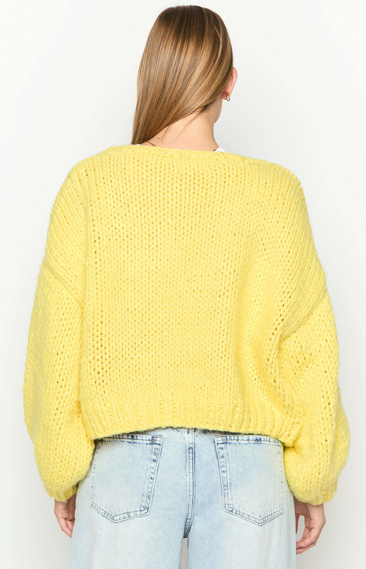 Bad Habits Yellow Knit Cardigan — 6