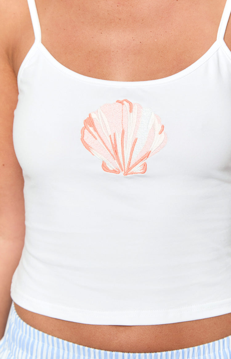 Scottie White Shell Singlet — 6