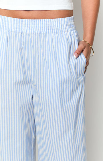 Mahalia Light Blue Stripe Pants — 1