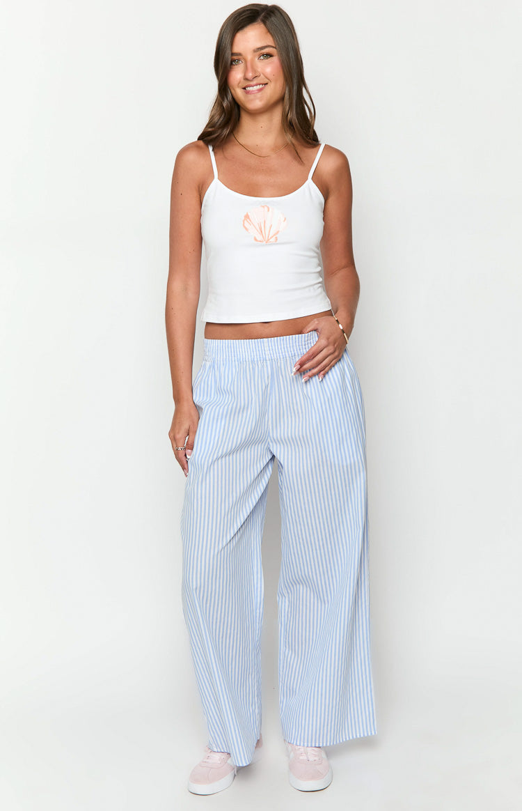 Mahalia Light Blue Stripe Pants — 3