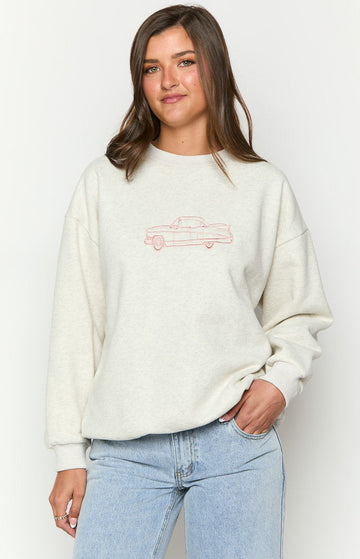 Elodie Grey Crew Neck Sweater — 1