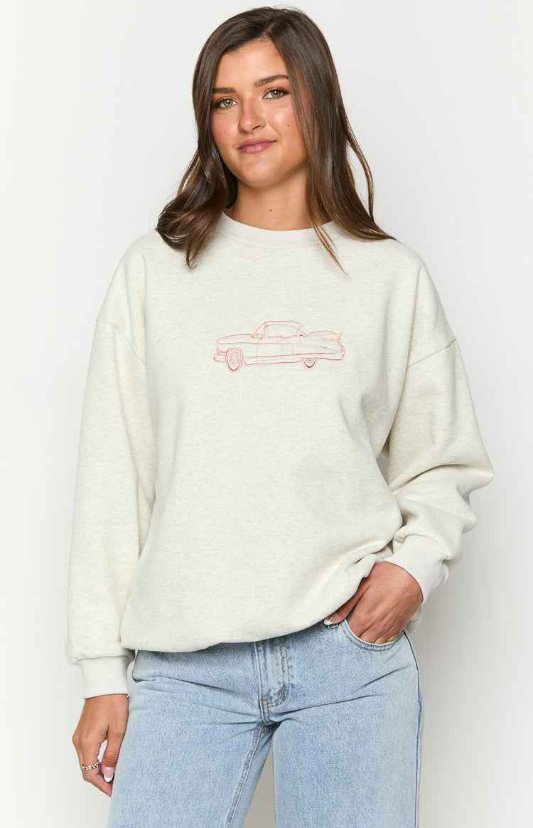 Elodie Grey Crew Neck Sweater — 2