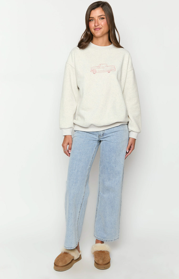 Elodie Grey Crew Neck Sweater — 3