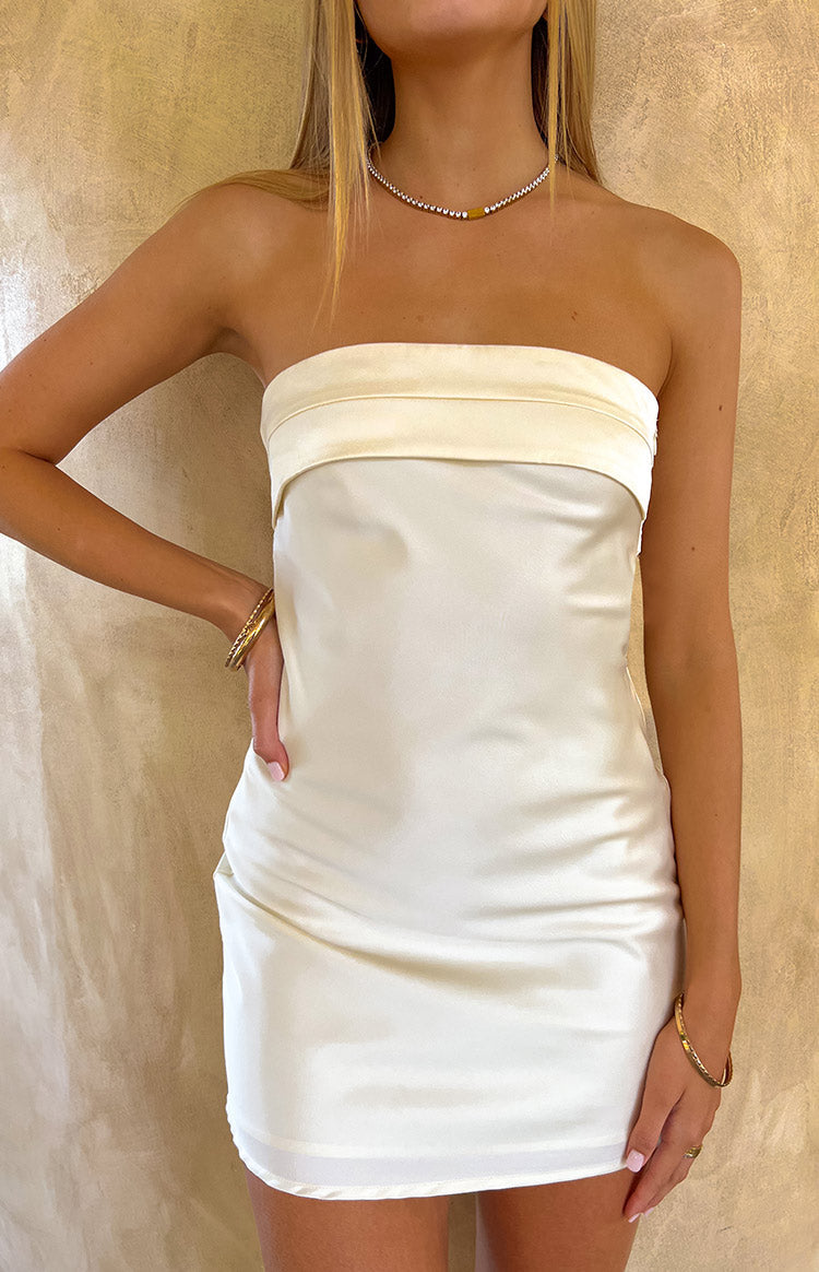 Annie Cream Strapless Mini Dress — 7