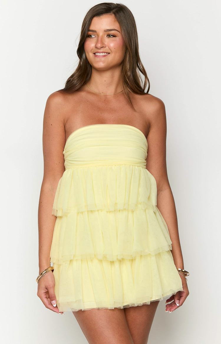 Birthday Girl Yellow Mini Party Dress — 2