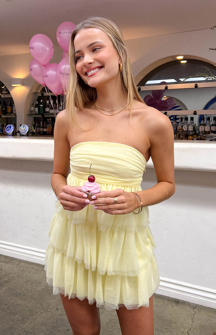 Birthday Girl Yellow Mini Party Dress — 8