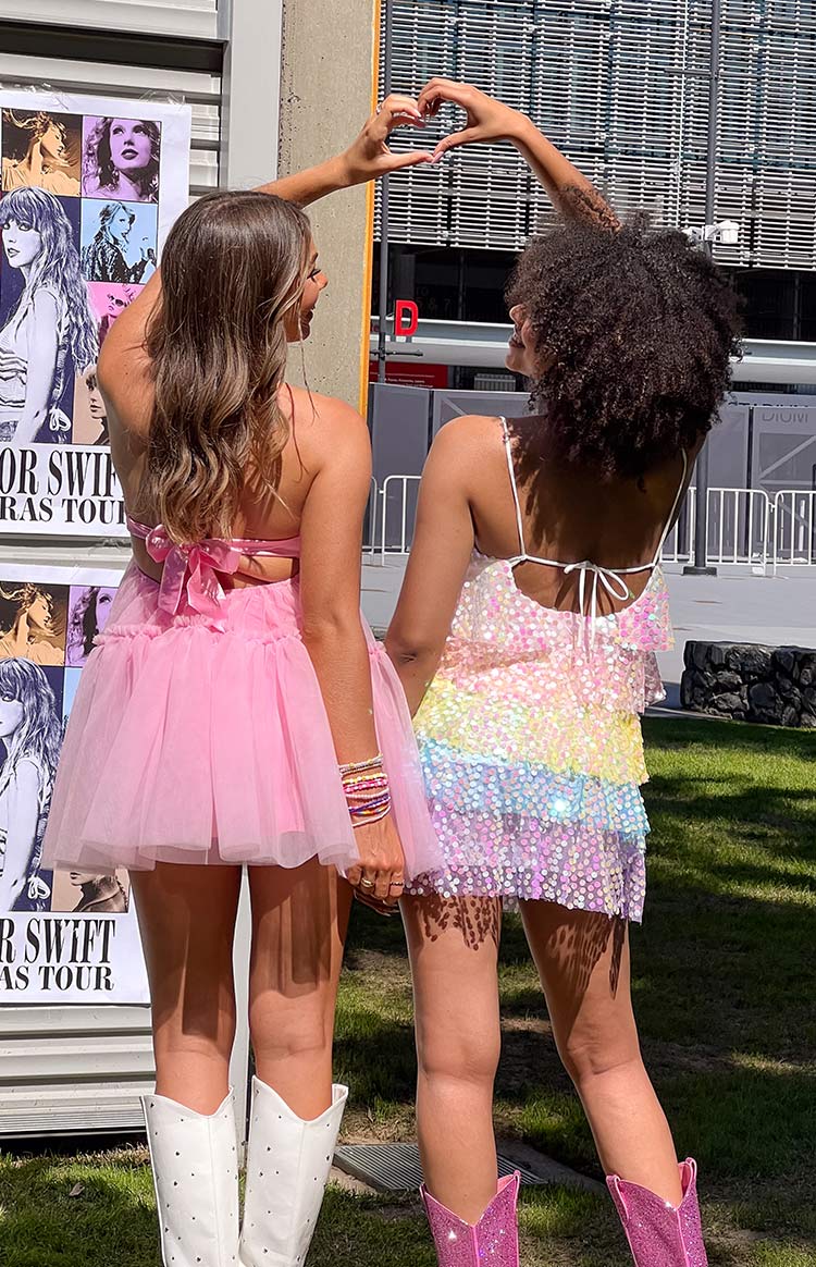 Abigail Pink Strapless Mini Dress — 9