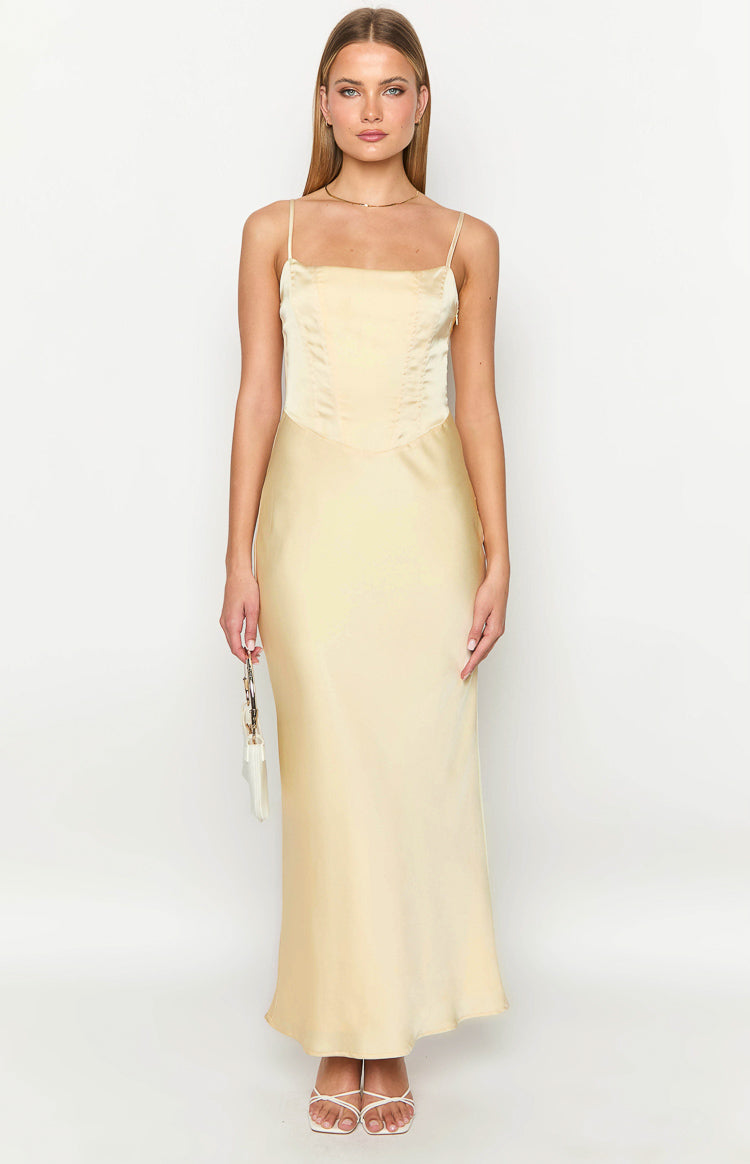 Heartbeat Yellow Maxi Dress — 1