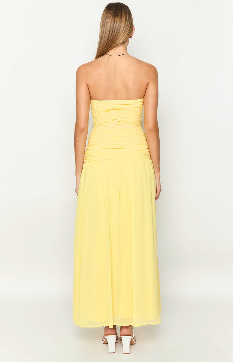 Sinclair Yellow Strapless Maxi Dress — 4