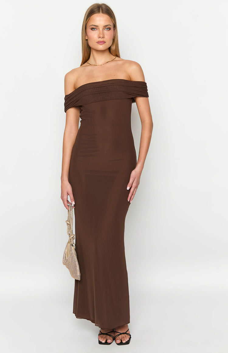 Amabella Brown Maxi Dress — 8