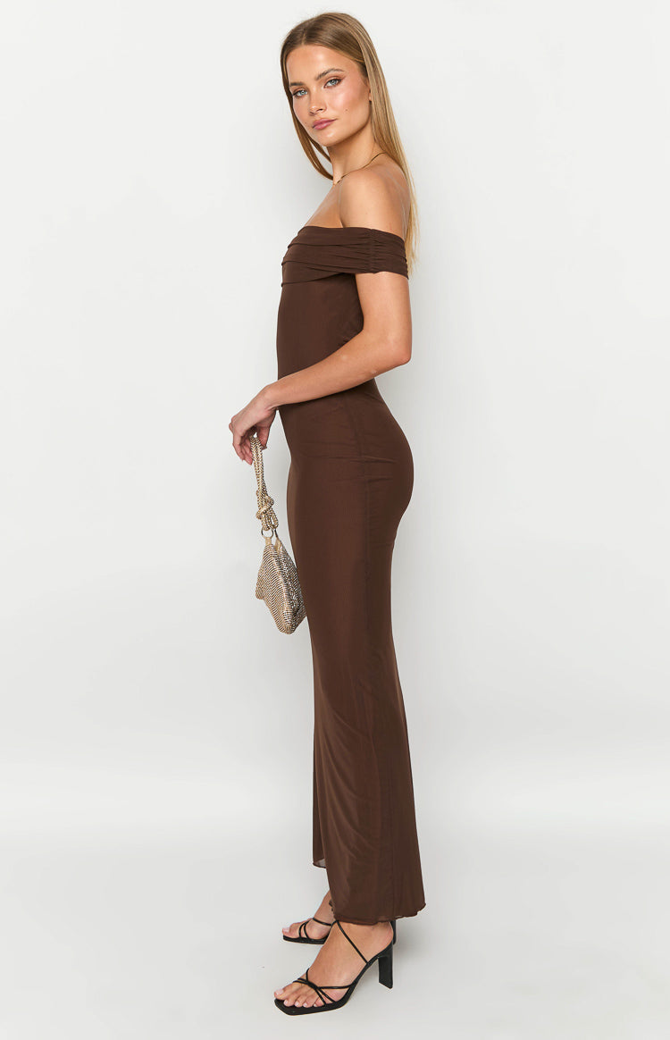Amabella Brown Maxi Dress — 9