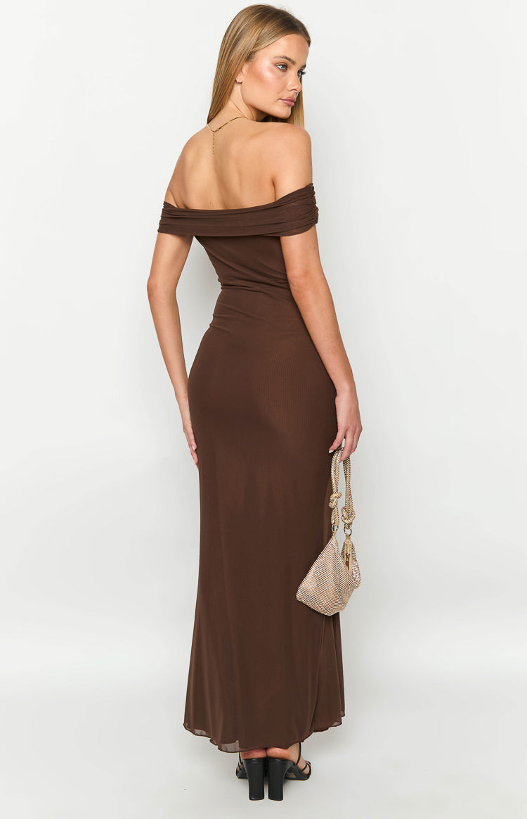Amabella Brown Maxi Dress — 10