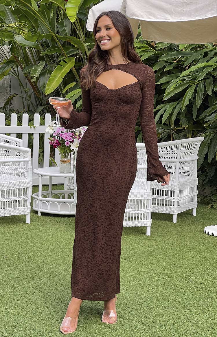Camielle Brown Maxi Dress — 1