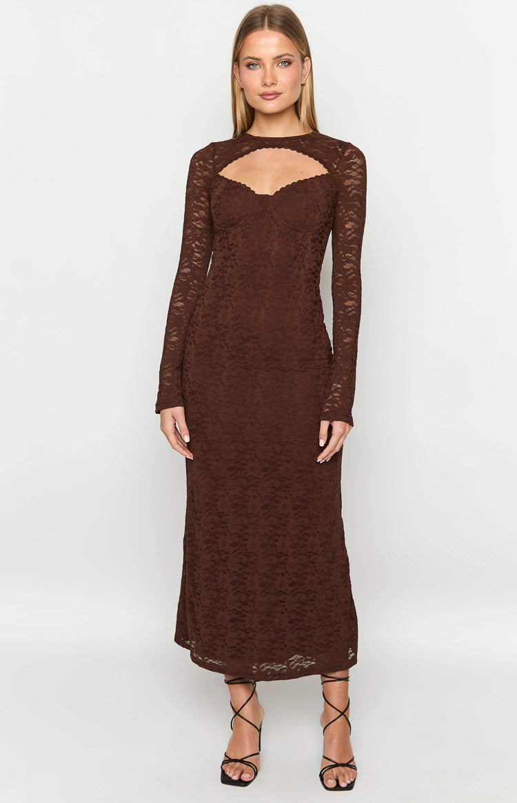 Camielle Brown Maxi Dress — 3