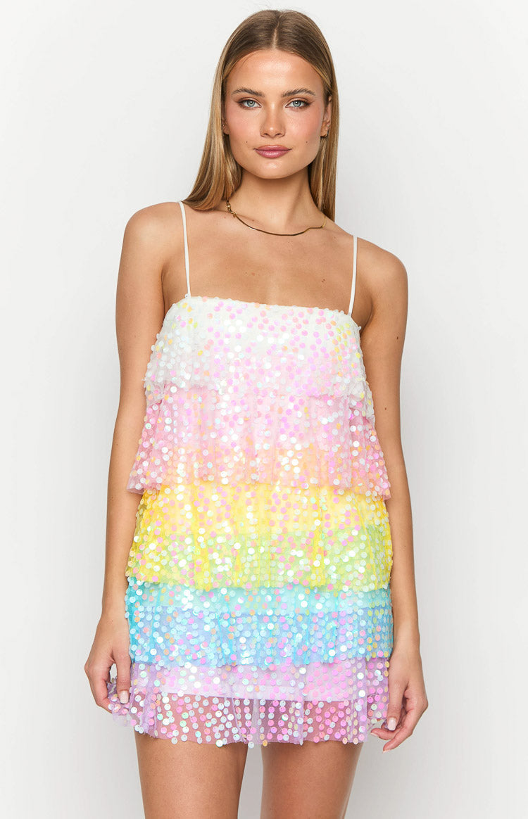 Darcy Rainbow Sparkle Mini Dress — 2