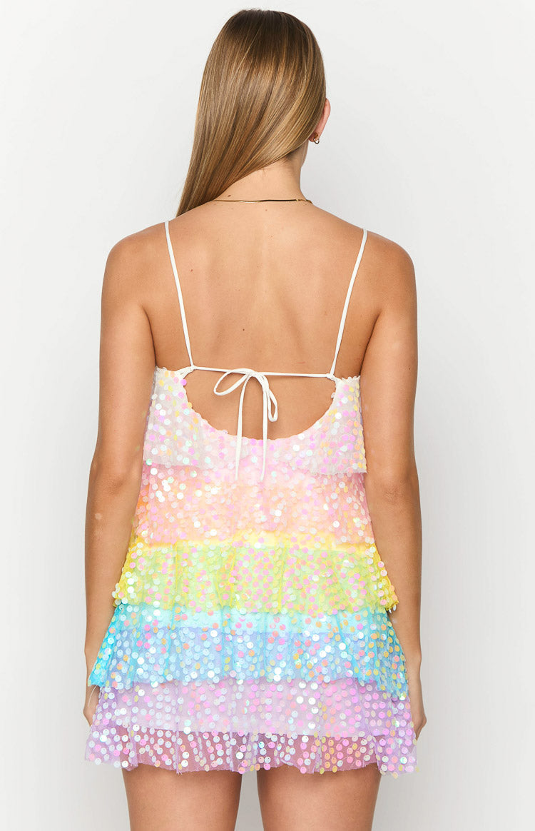 Darcy Rainbow Sparkle Mini Dress — 5