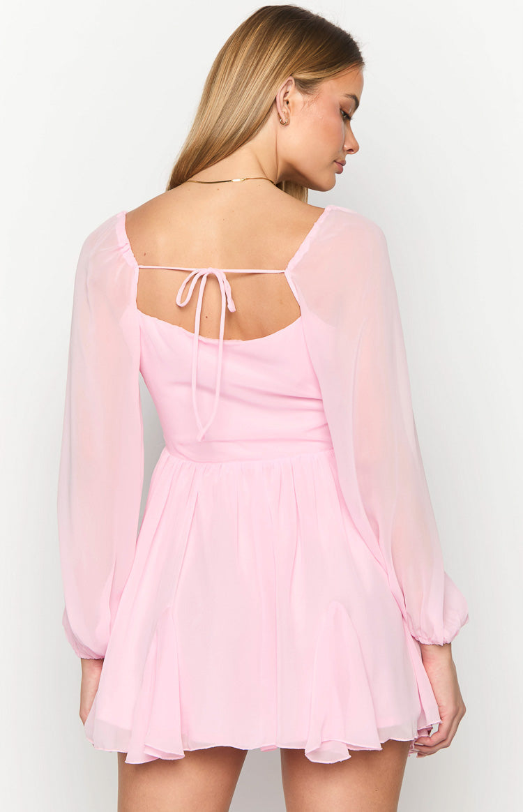 Tiffany Pink Long Sleeve Mini Dress — 5