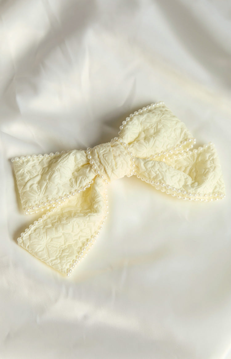 Penelope Cream Bow Hair Clip — 2