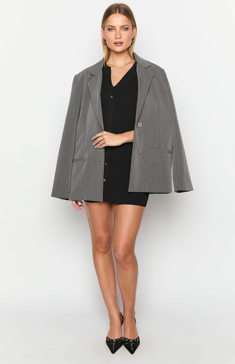 Lumi Black Button Up Mini Dress — 6