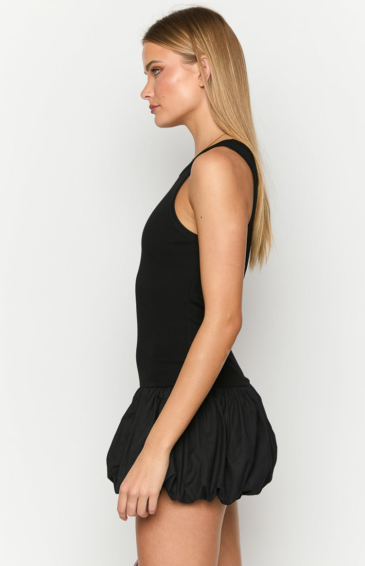 Stiles Black Bubble Mini Dress — 4