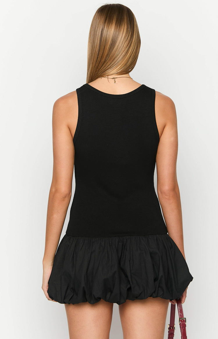 Stiles Black Bubble Mini Dress — 5
