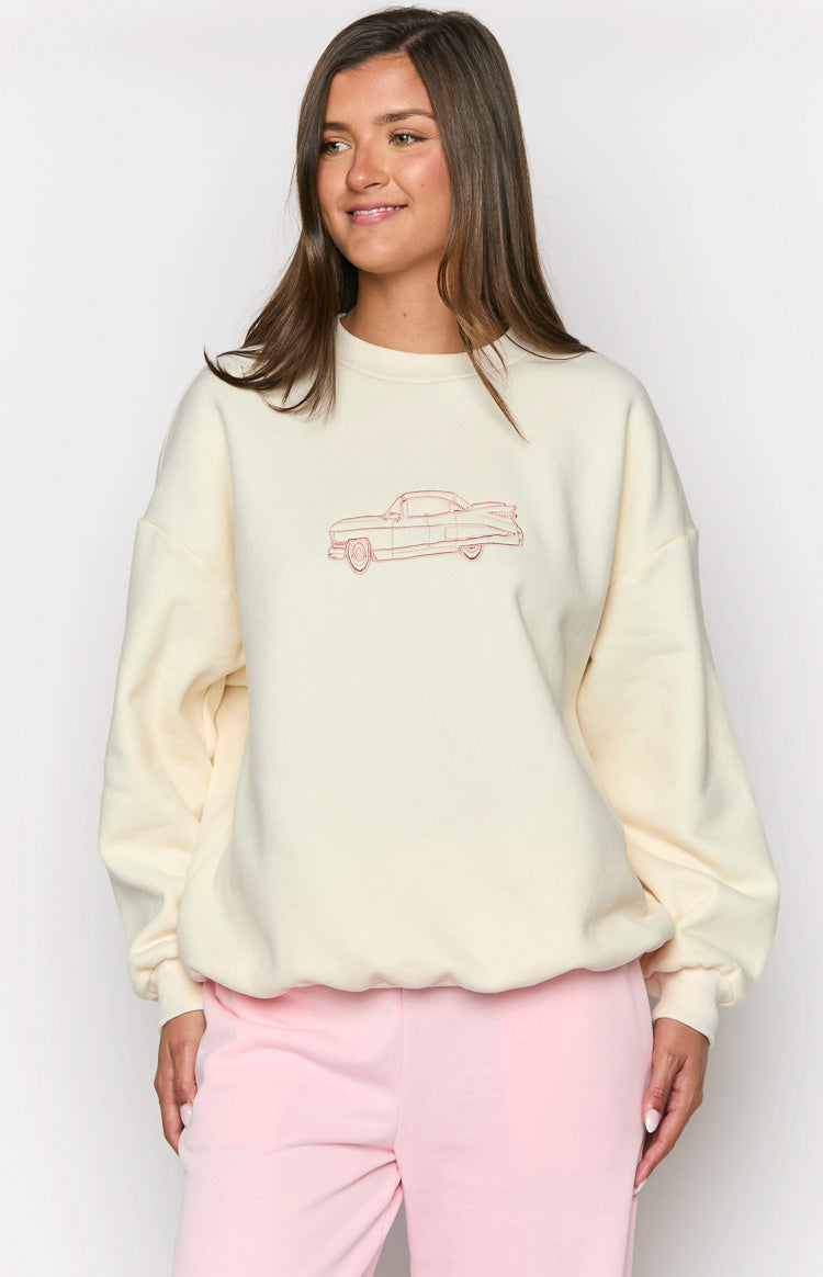 Elodie Cream Crew Neck Sweater — 3