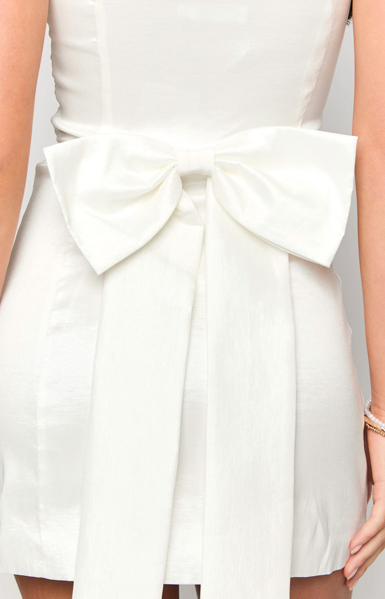 Frosting White Strapless Mini Dress — 6