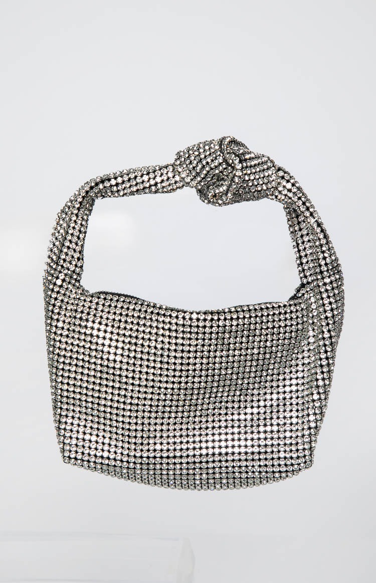 Pixi Silver Diamante Shoulder Bag — 2