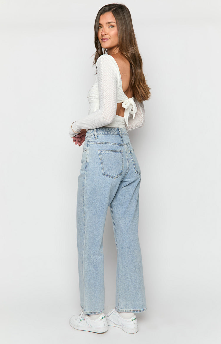 Calliope Light Wash Mid Rise Slouchy Jeans — 9