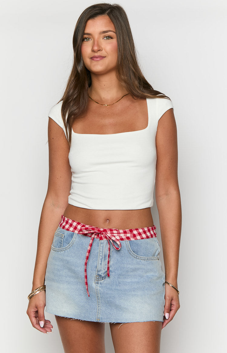 Sharnie White Crop Top — 2