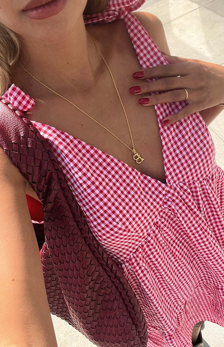 Angel Girl Red Gingham Mini Dress — 4