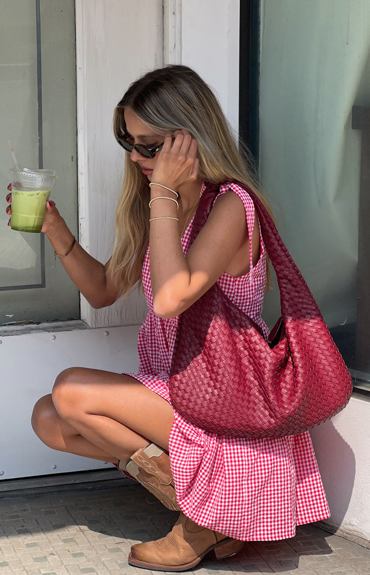 Angel Girl Red Gingham Mini Dress — 3