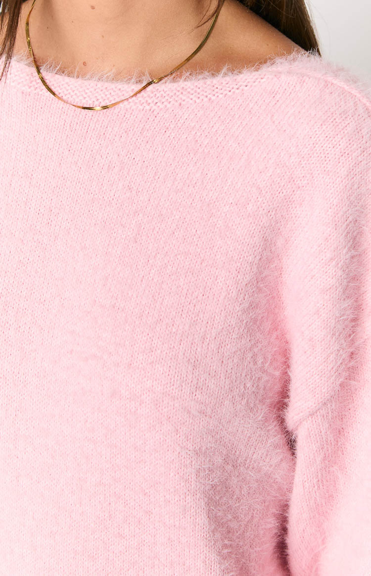 Kleine Pink Long Sleeve Knit Mini Dress — 7