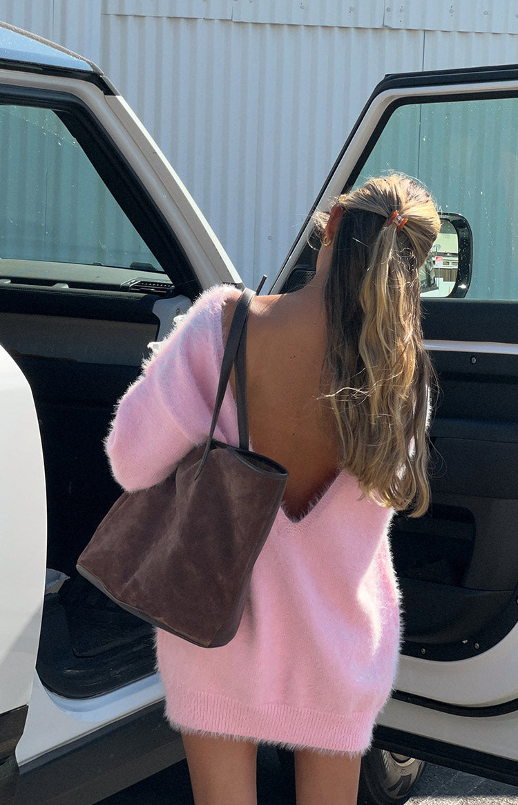 Kleine Pink Long Sleeve Knit Mini Dress — 9