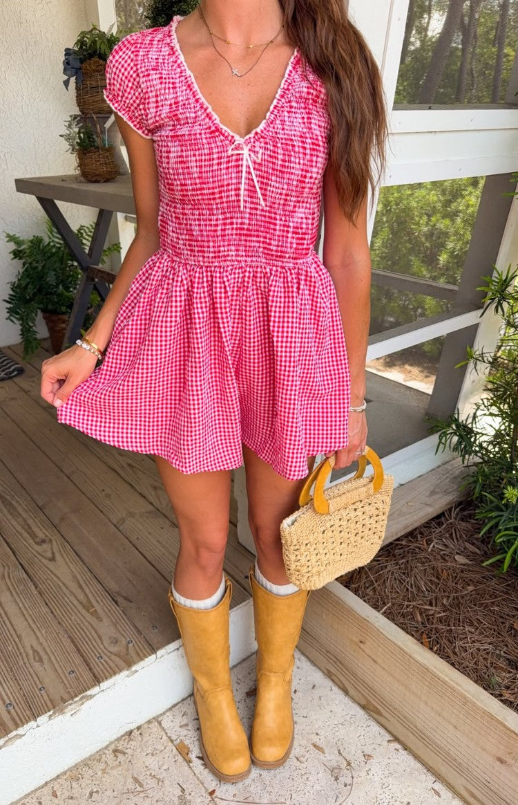 Raldo Red Gingham Playsuit — 2