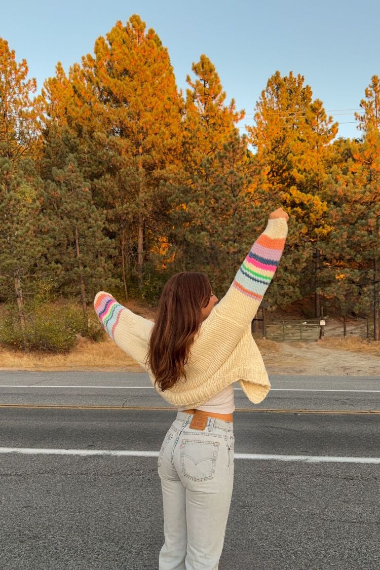 Bad Habits Cream Multi Knit Cardigan — 1