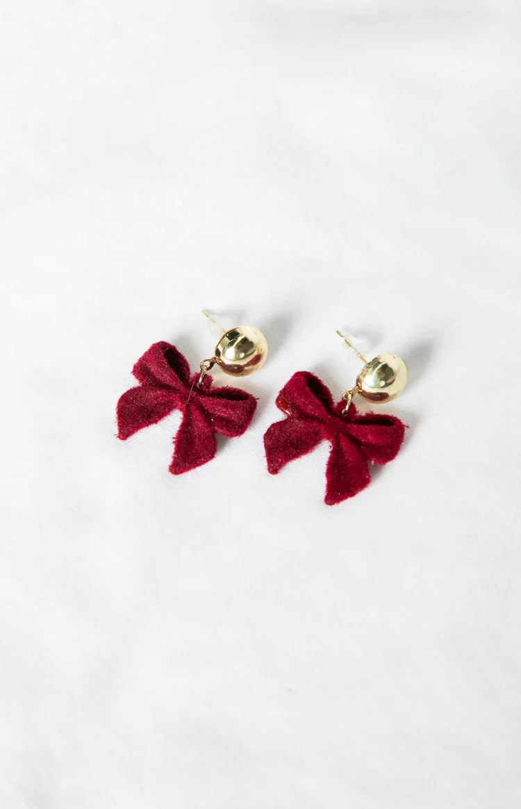 Isibel Red Bow Earrings — 3
