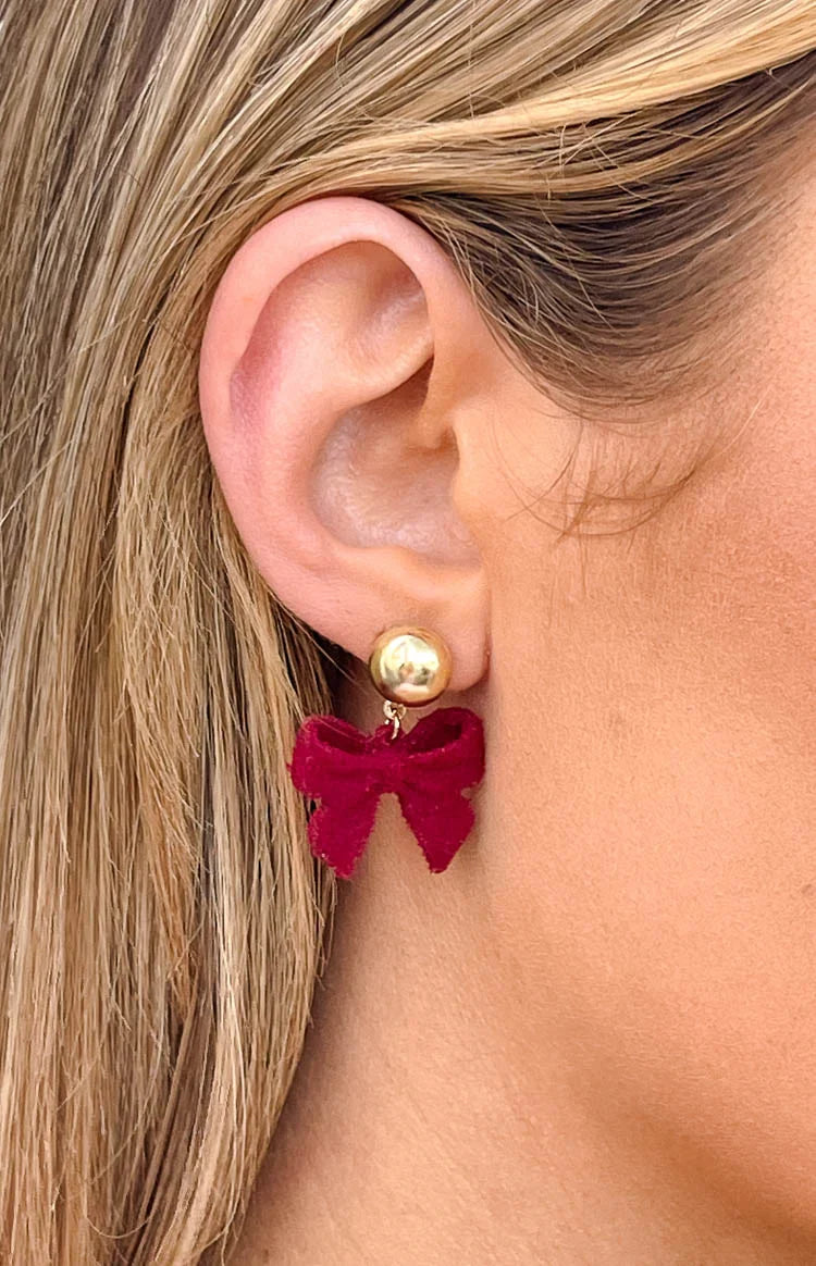 Isibel Red Bow Earrings — 8
