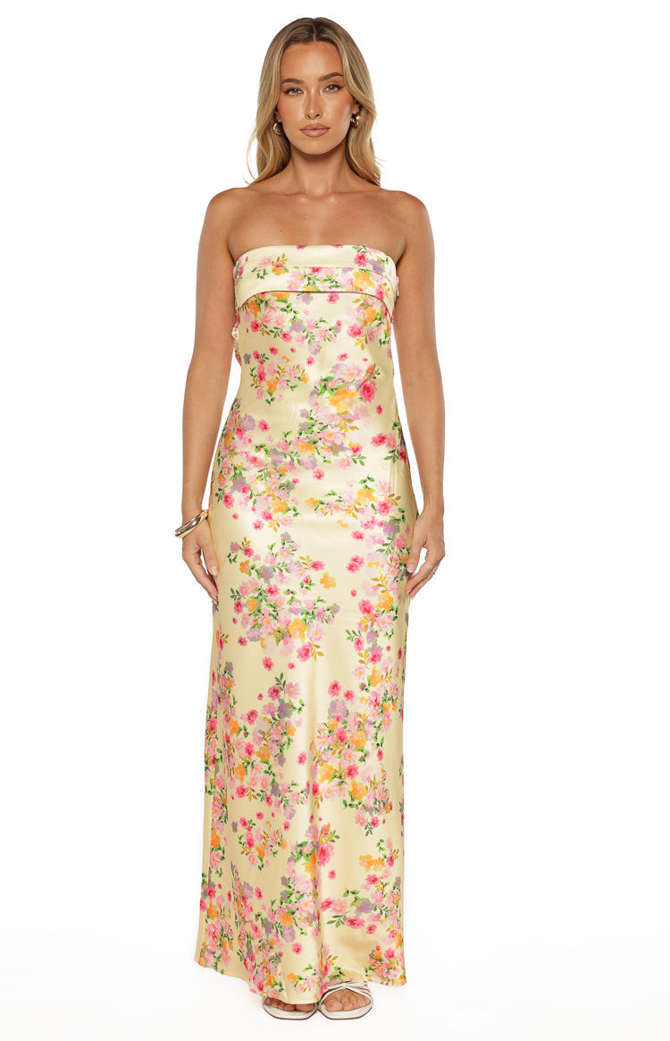 Maiah Yellow Bloom Maxi Dress — 8