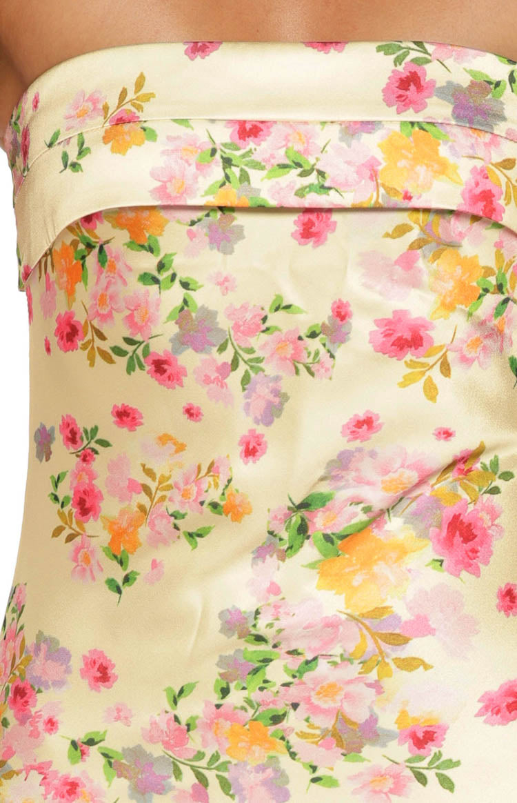 Maiah Yellow Bloom Maxi Dress — 11