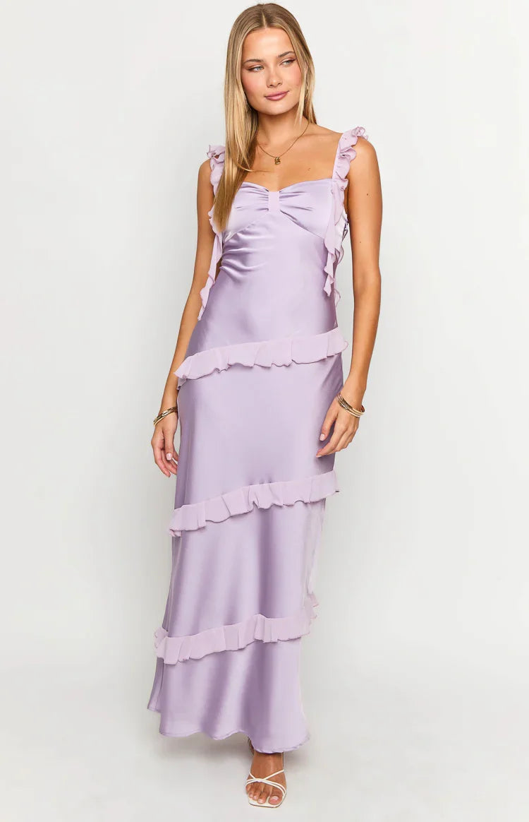 Marmalade Purple Ruffle Maxi Dress — 2