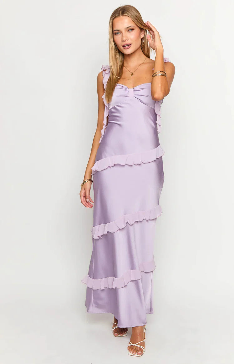 Marmalade Purple Ruffle Maxi Dress — 3