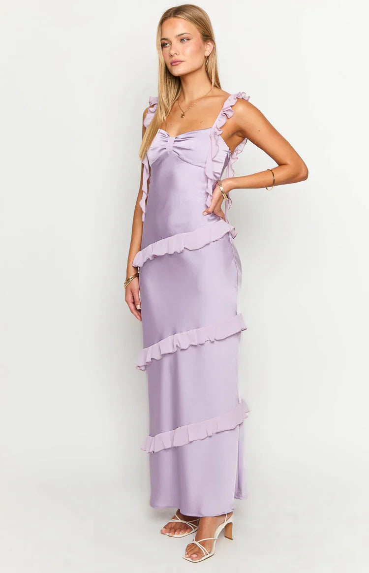Marmalade Purple Ruffle Maxi Dress — 4