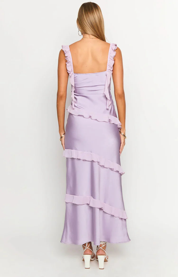 Marmalade Purple Ruffle Maxi Dress — 5