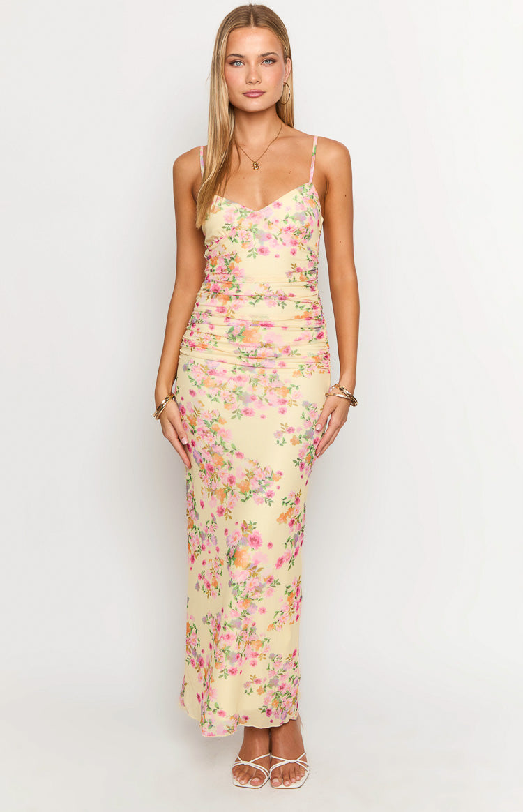 Sintra Yellow Bloom Maxi Dress — 2