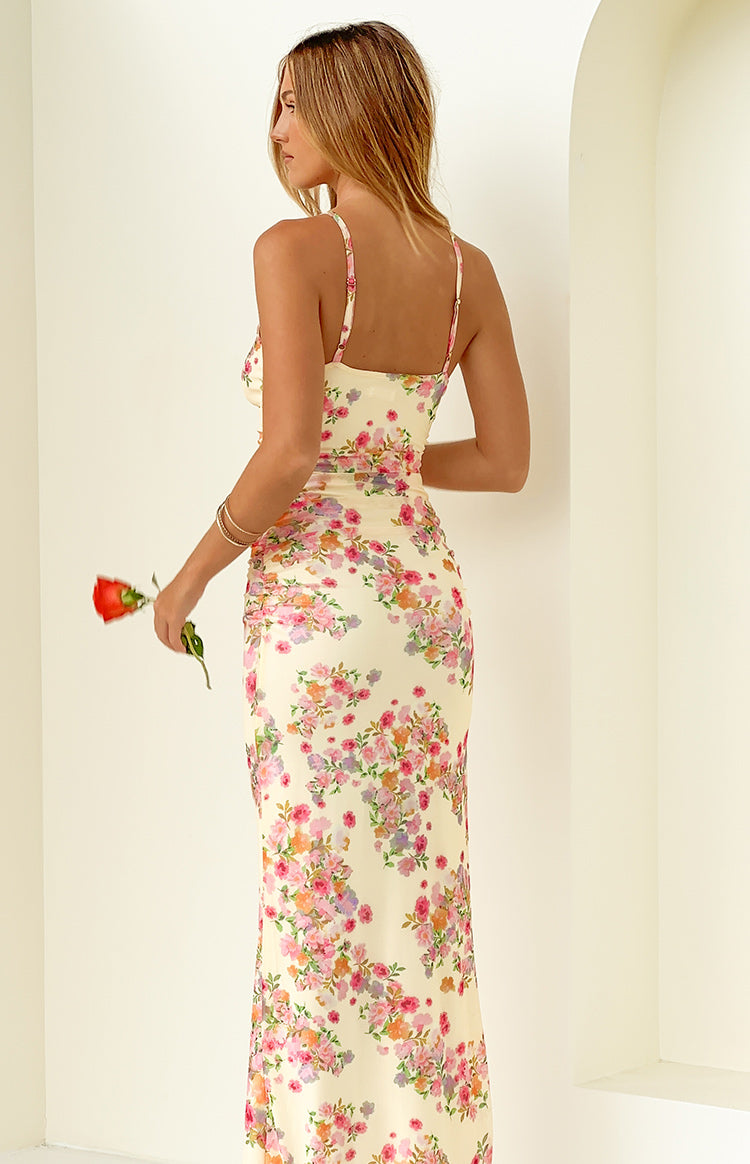 Sintra Yellow Bloom Maxi Dress — 5