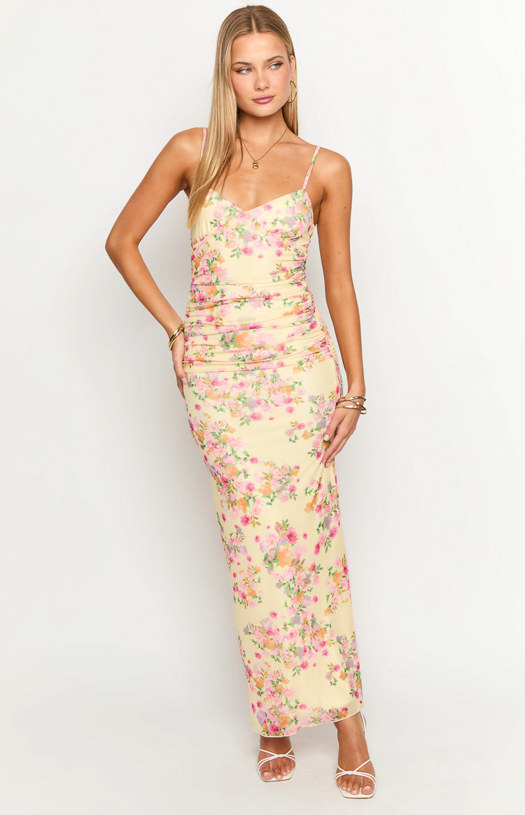 Sintra Yellow Bloom Maxi Dress — 8